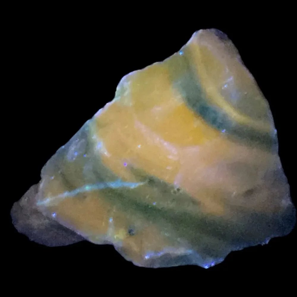 Carmel Swirl Art Glass Cullet‎ Glowing Selenium Swirl Slag Glass #4GL124